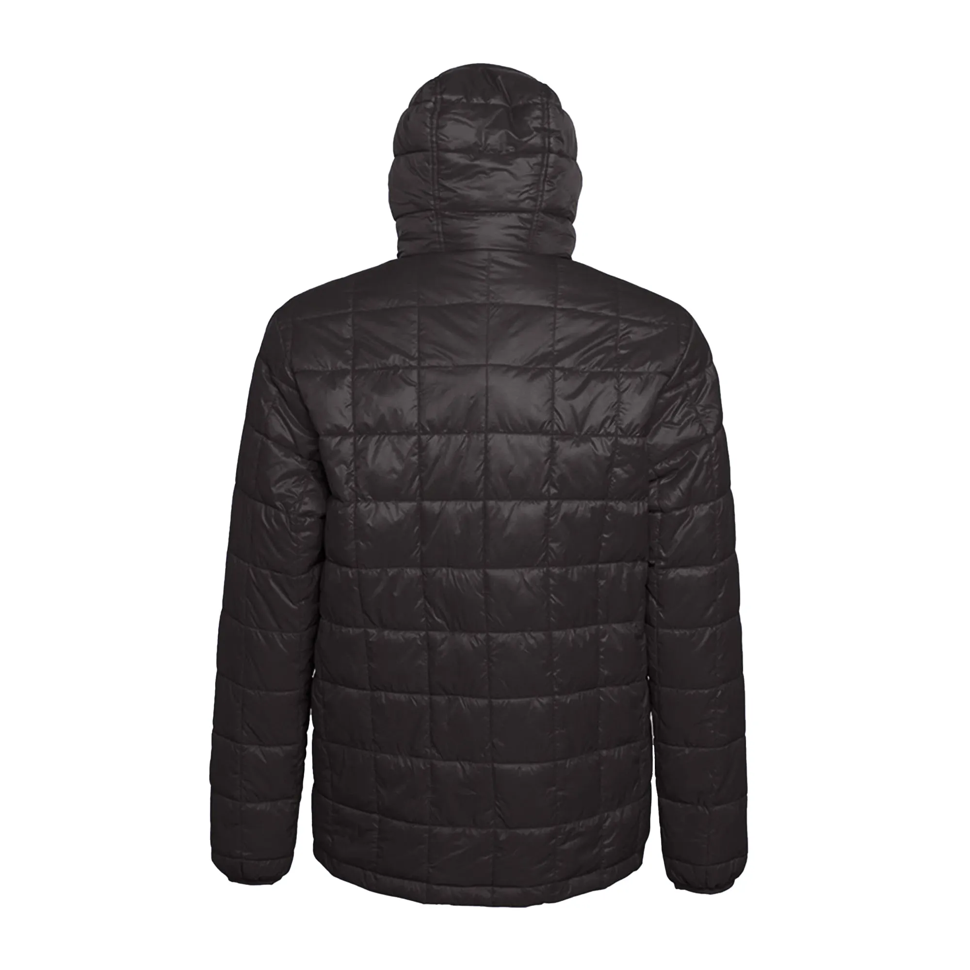 2786 Mens Box Quilt Hooded Zip Up Jacket