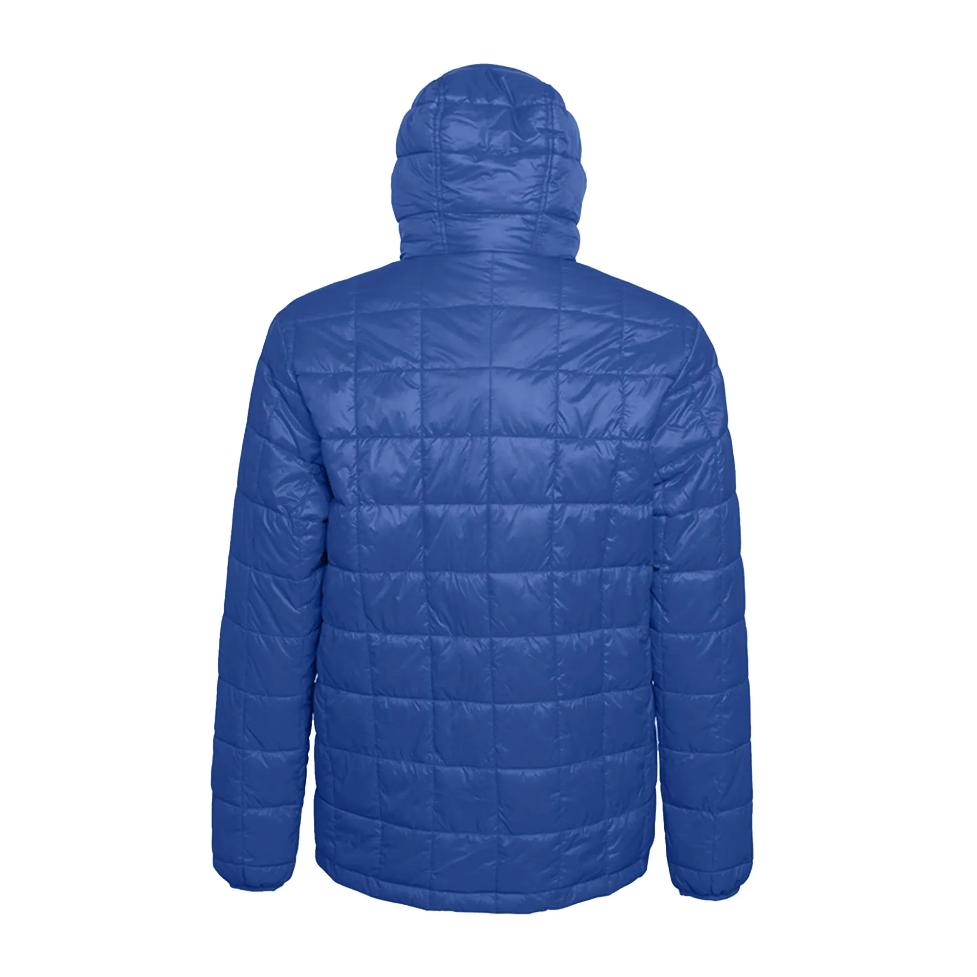 2786 Mens Box Quilt Hooded Zip Up Jacket