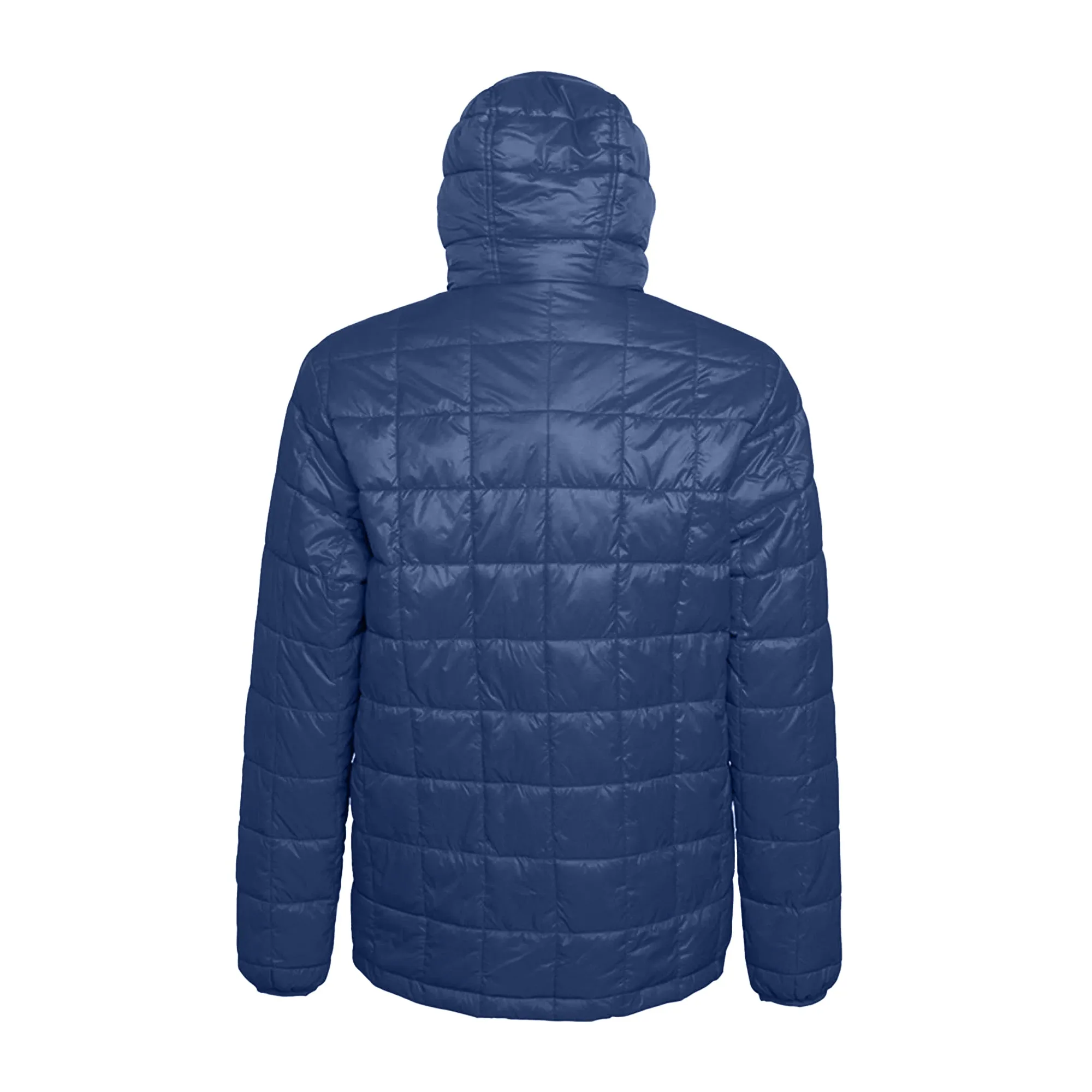 2786 Mens Box Quilt Hooded Zip Up Jacket