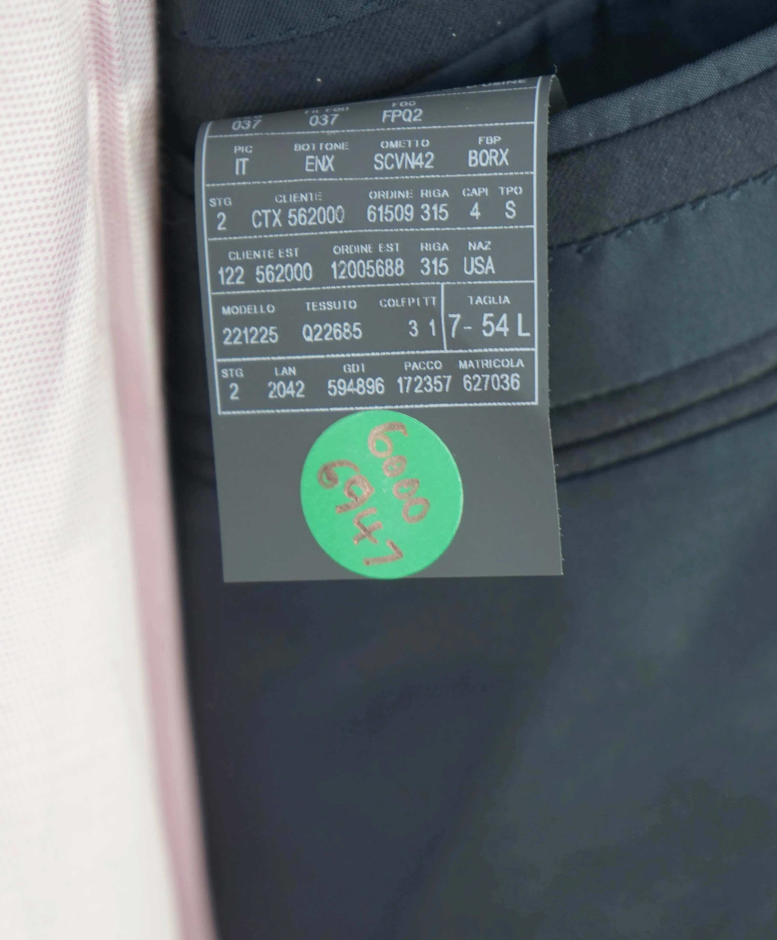 $3,495 ERMENEGILDO ZEGNA -"TROFEO" Classic Solid Navy Blazer - 44L