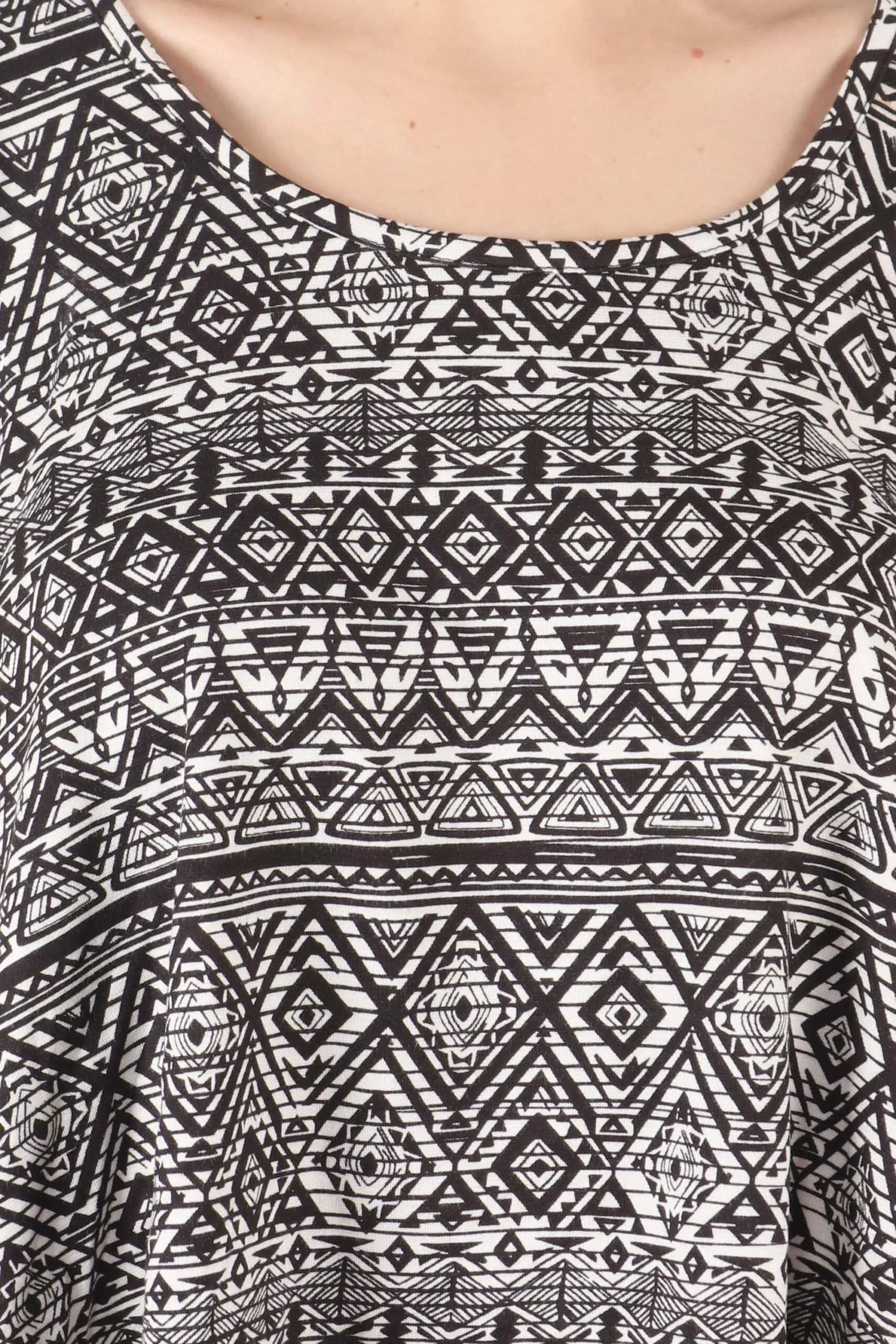 Abstract Printed Crop Top