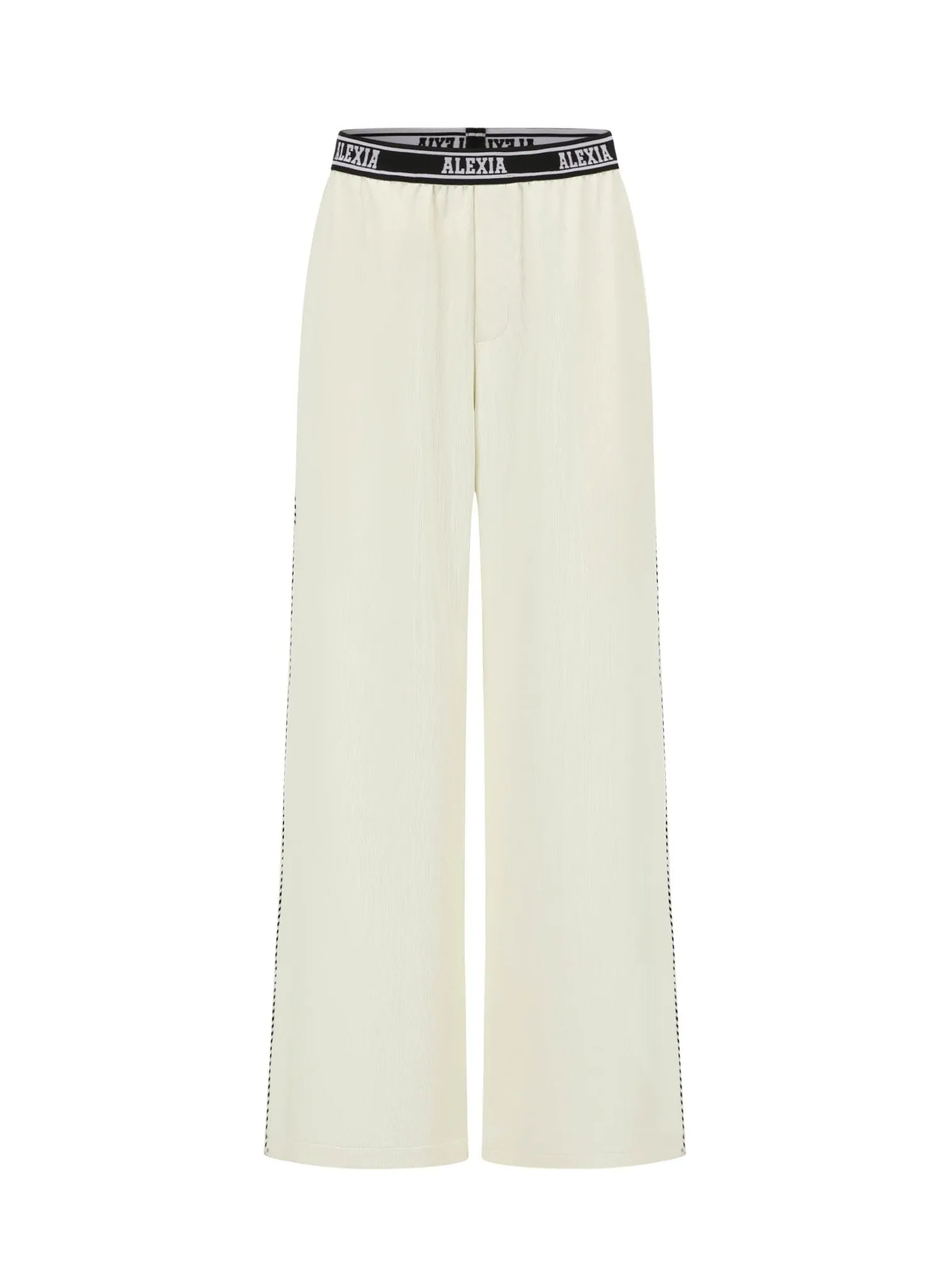 Alexia High-Waist Wide-Leg Trousers in White