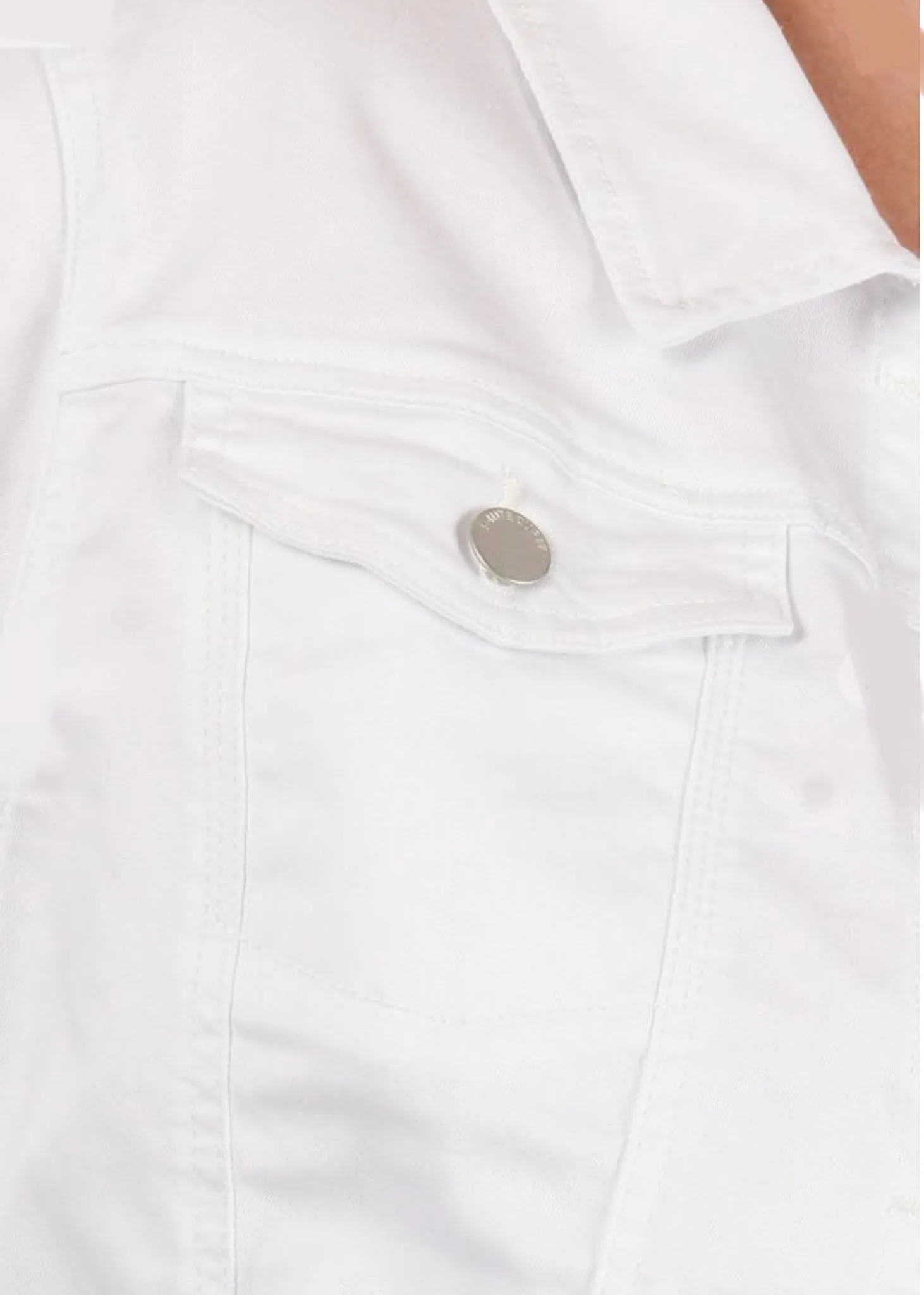 Amaryllis, Women’s Plus Size Denim Jacket, White