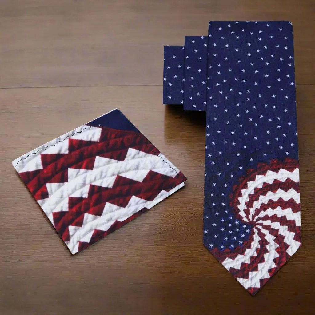 American Flag Swirl Necktie