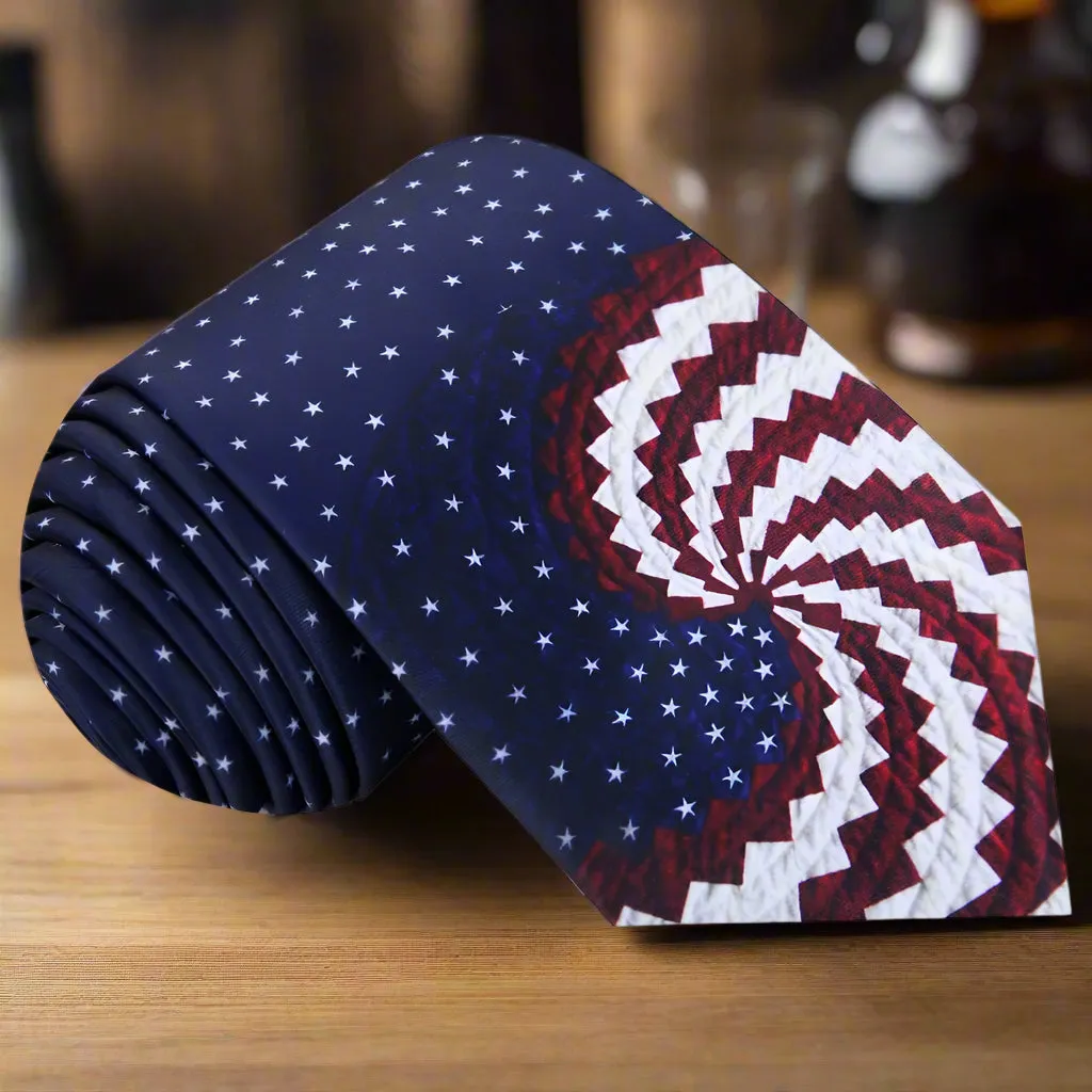American Flag Swirl Necktie