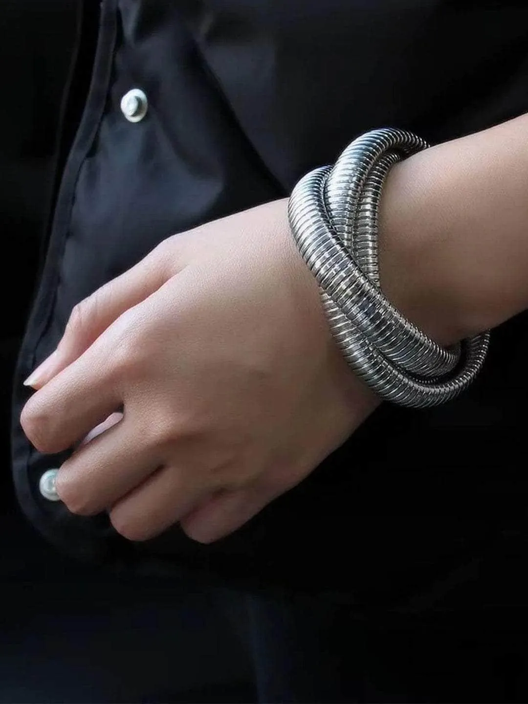 Anusha Mani In Triple Layer Wrap Stretchable Bracelet