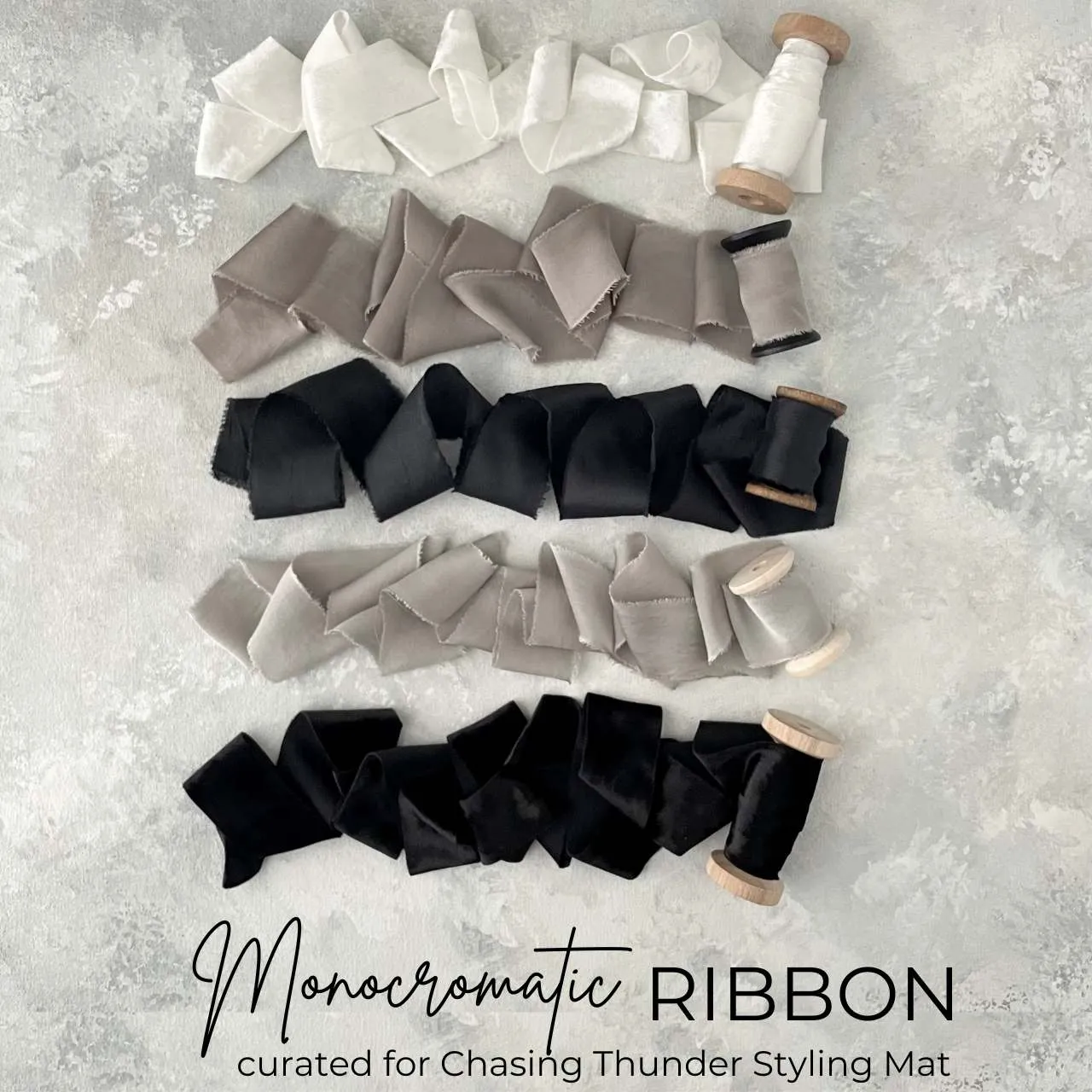 Black Silk Raw Edge Ribbon