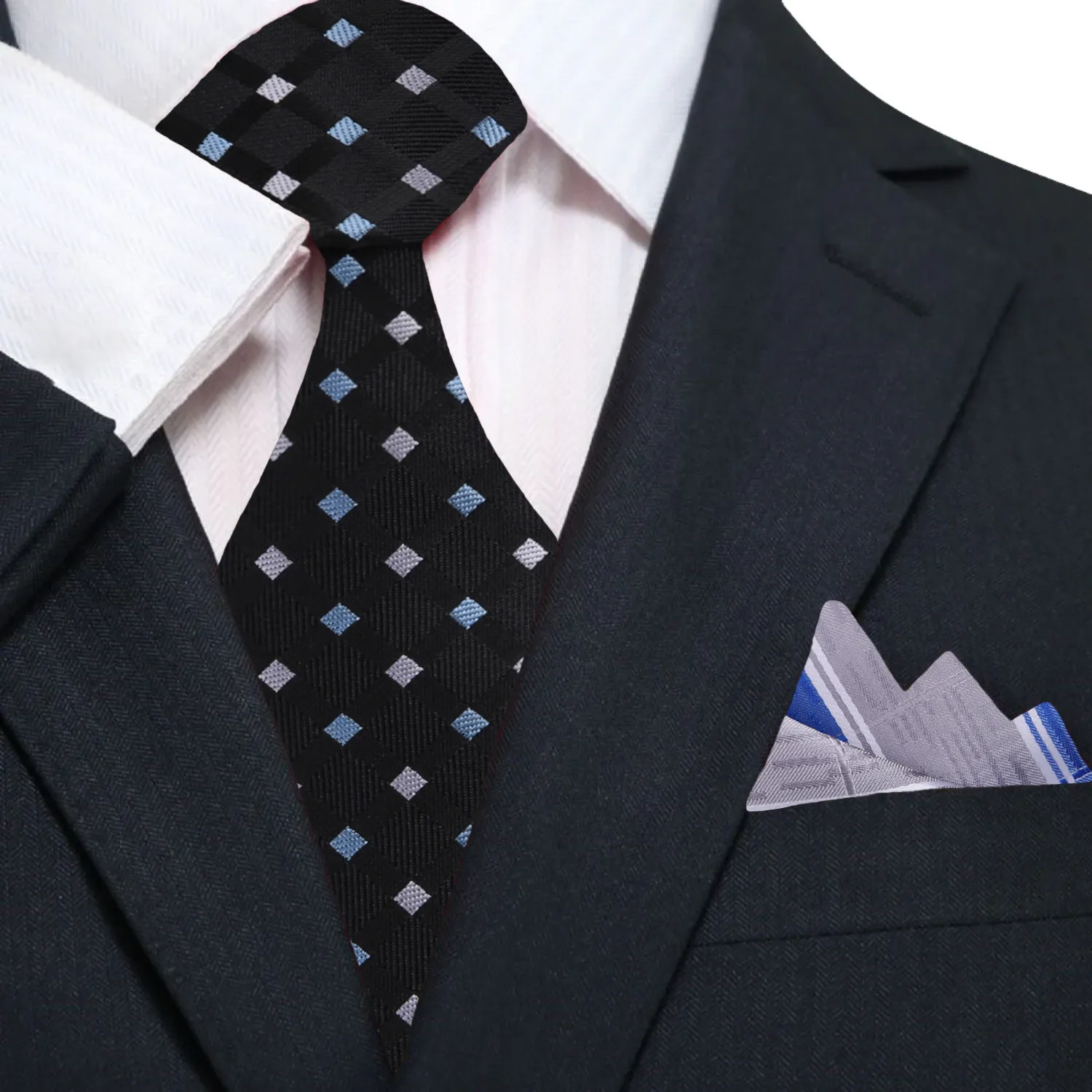 Black Venom Geometric Necktie