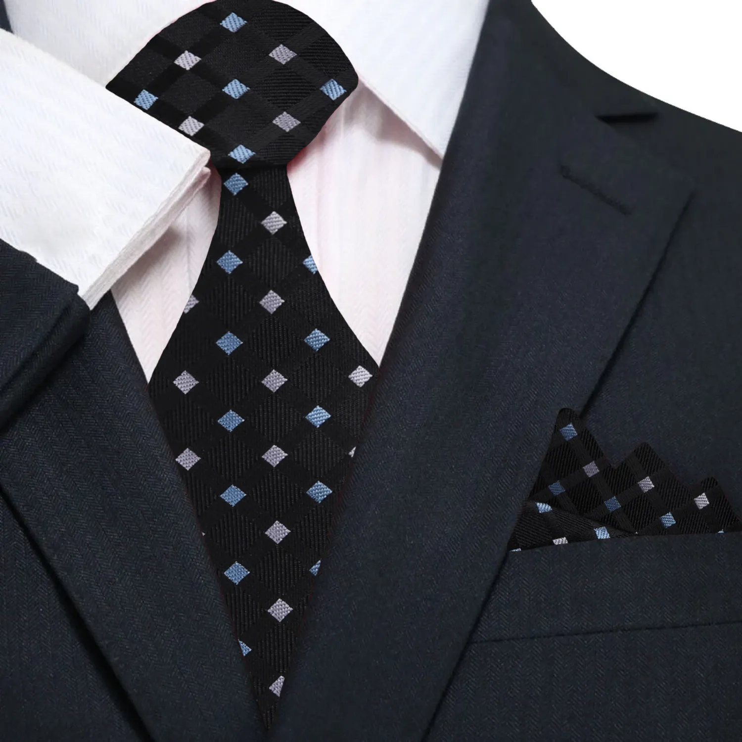 Black Venom Geometric Necktie