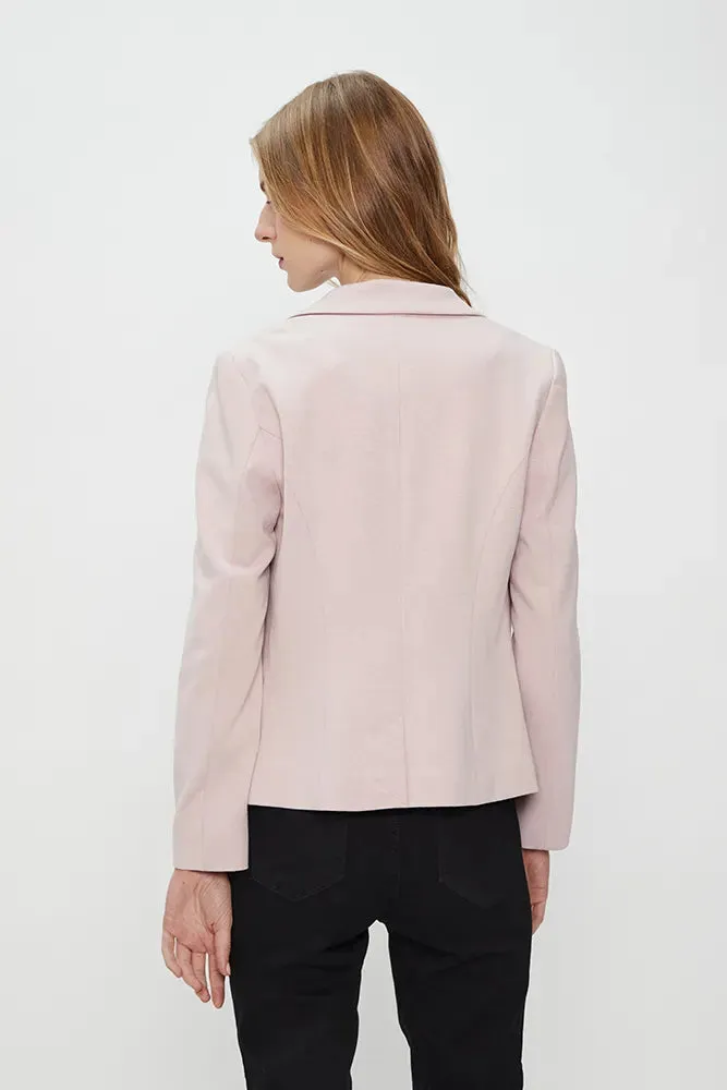 Blazer Mujer Punto Roma Rosado