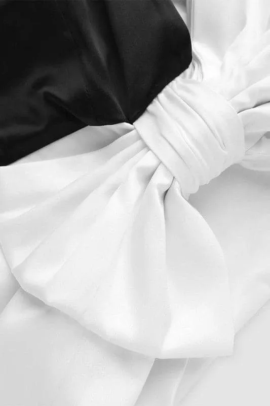 BY173 Black and White Mini Dress