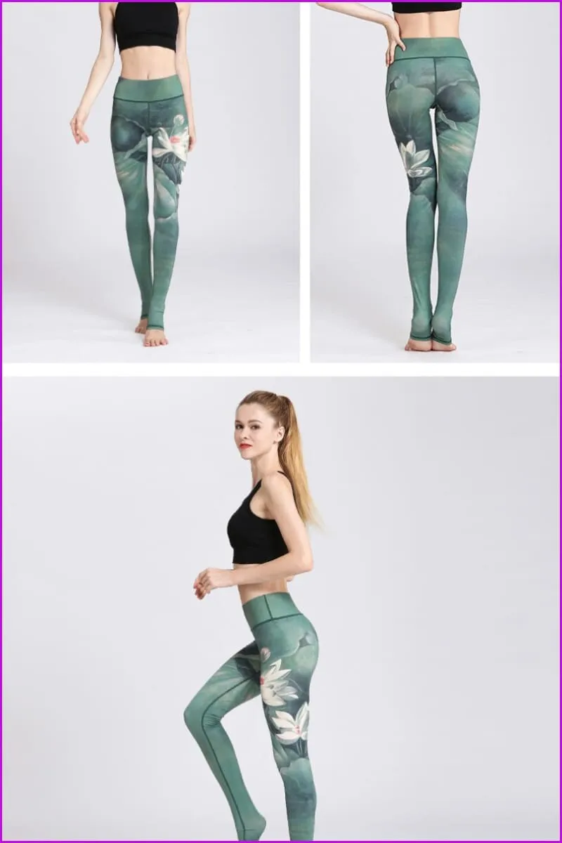 Chinese Style Leggings High Waist Skinny Pant DE118