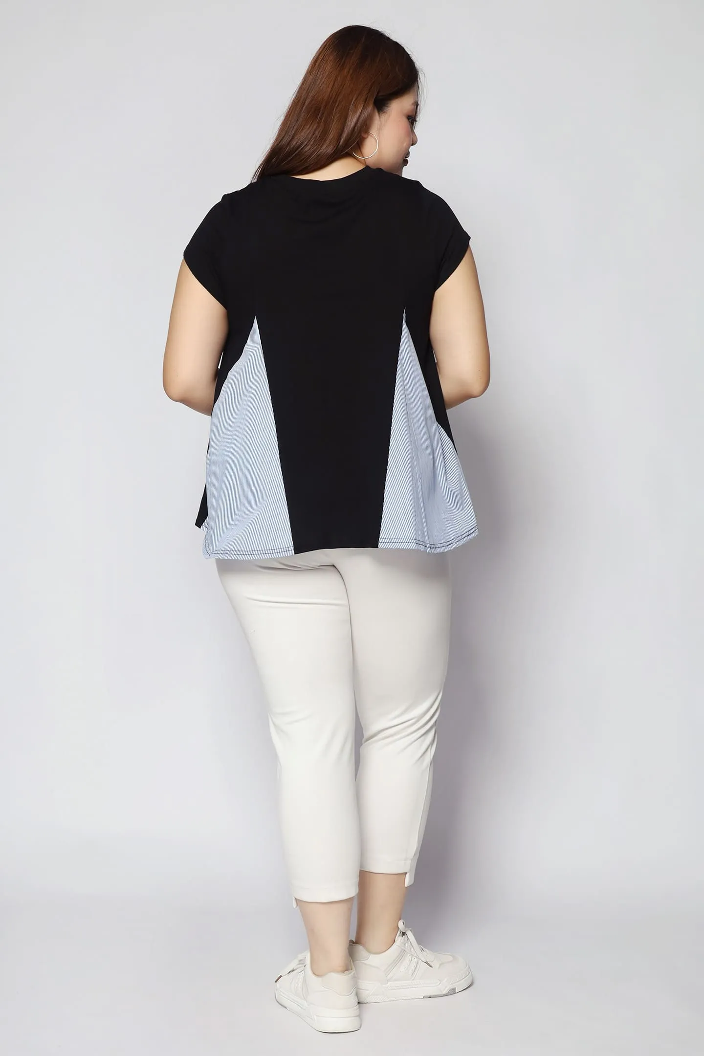 Christy Top in Blue Stripes