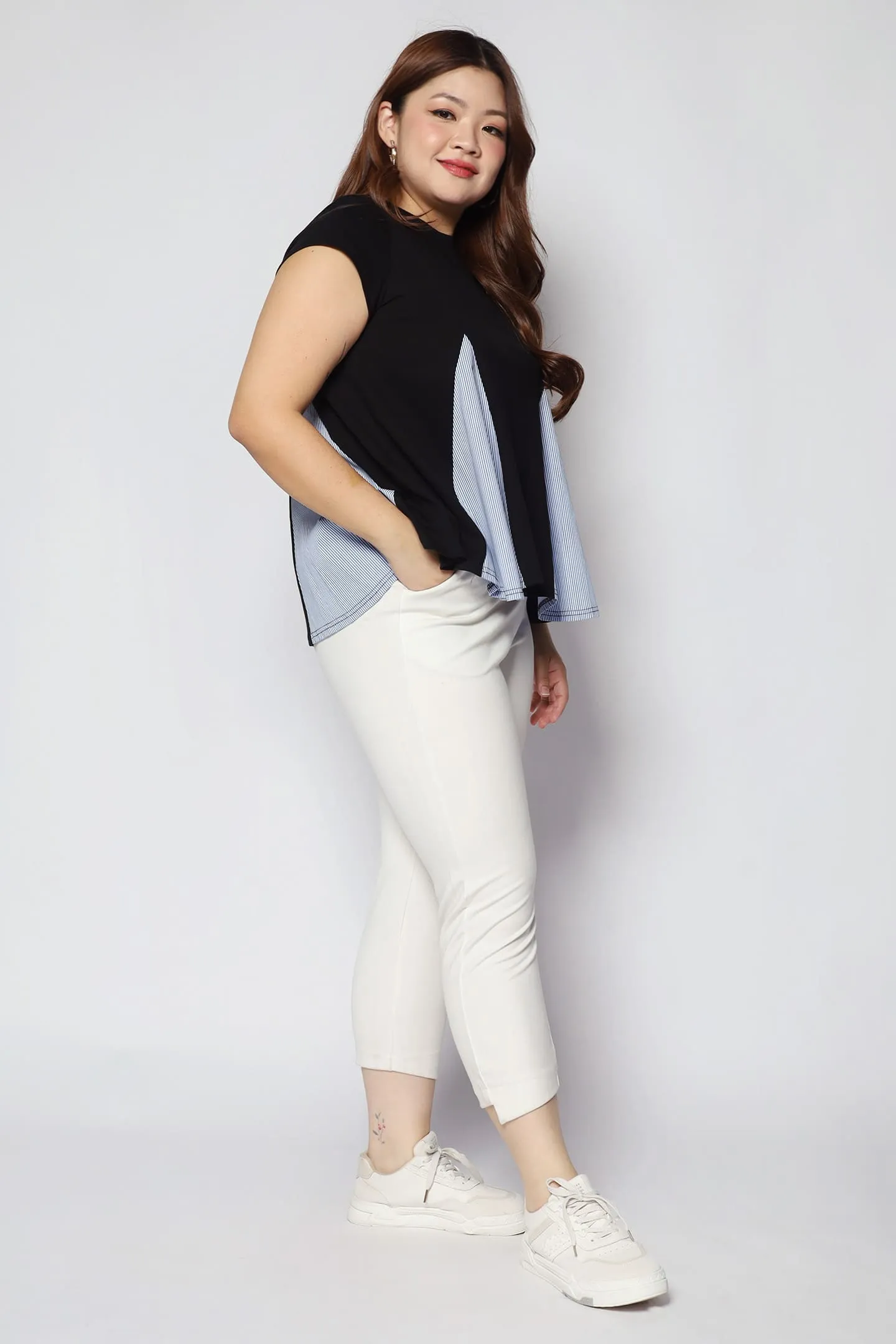 Christy Top in Blue Stripes