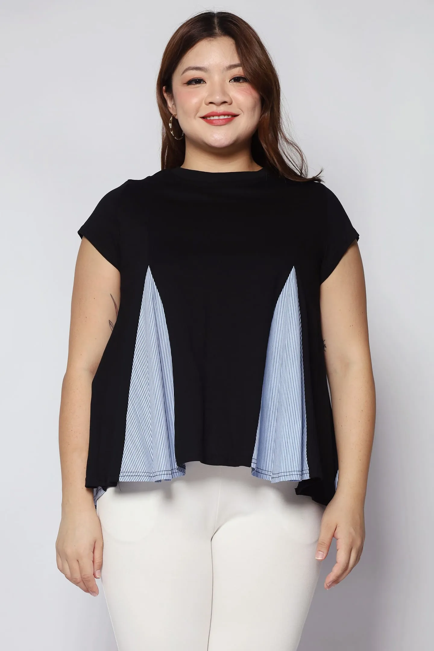 Christy Top in Blue Stripes