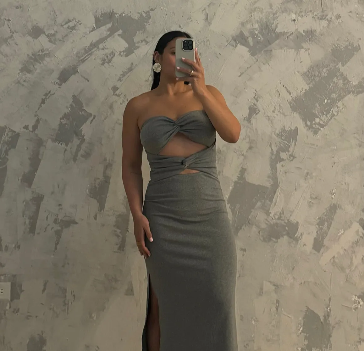 Dark H. Grey Maxi Dress