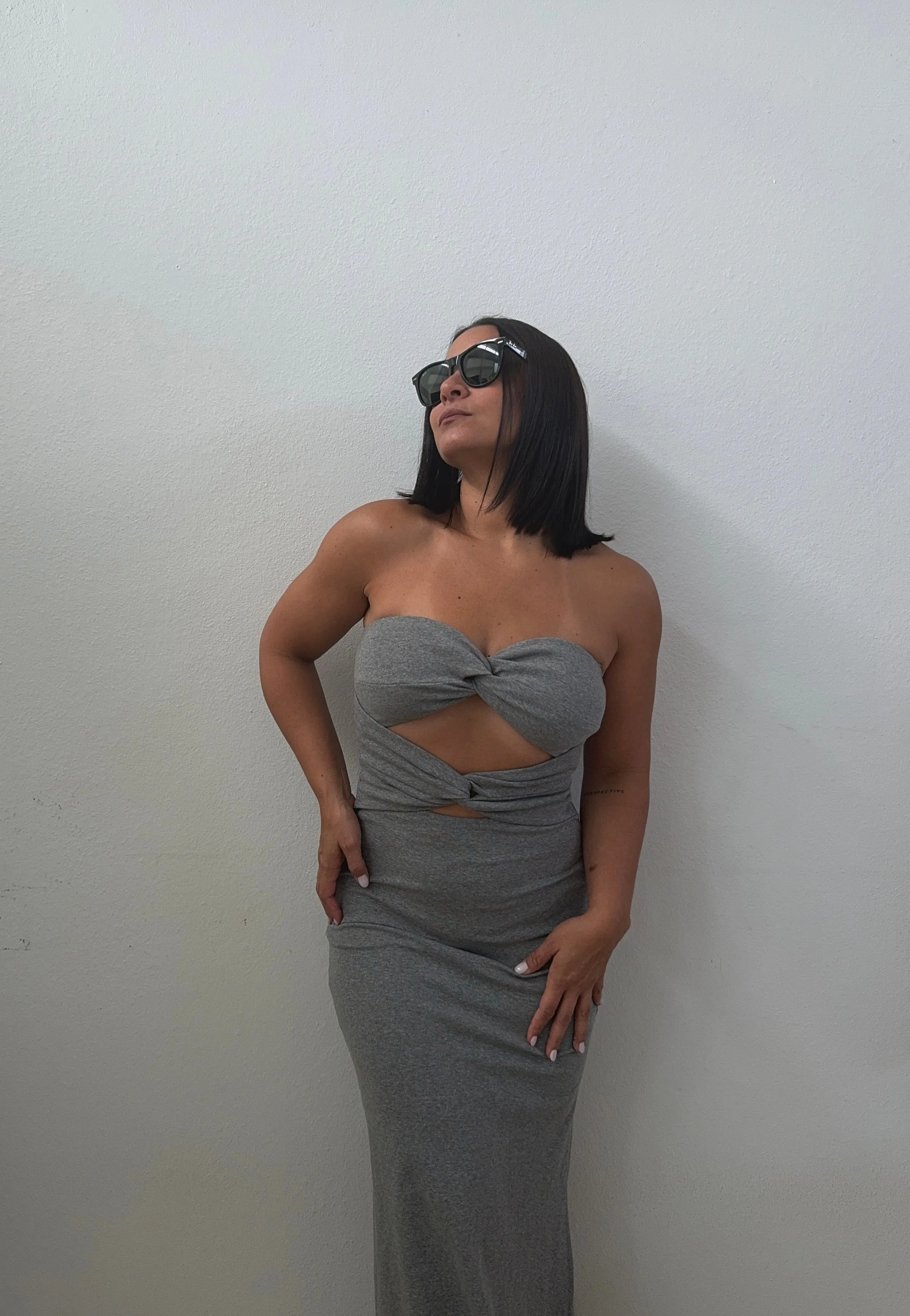 Dark H. Grey Maxi Dress