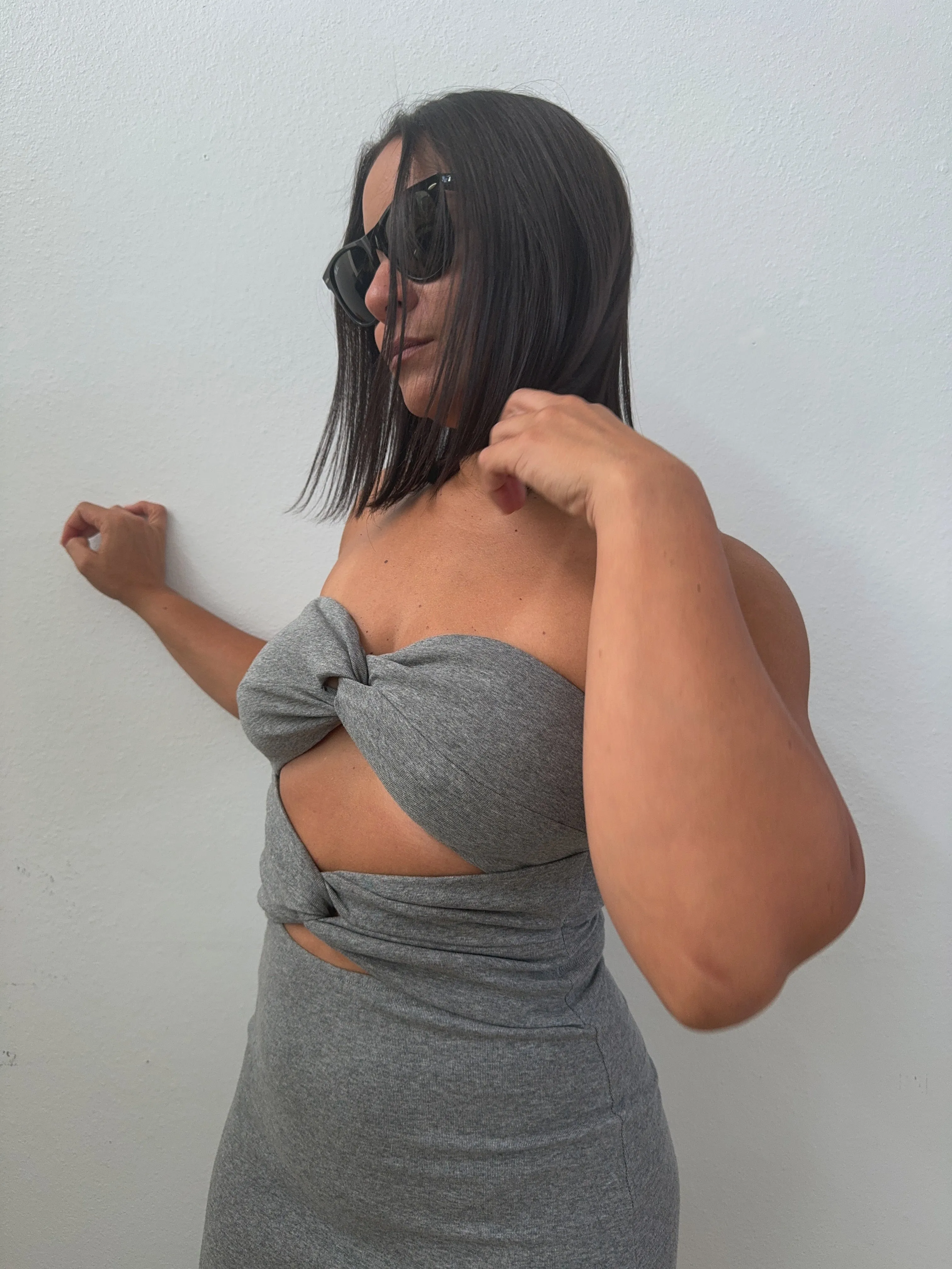 Dark H. Grey Maxi Dress