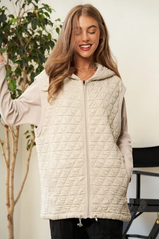 Davi & Dani Solid Long Sleeve Zipper Front Hoodie Jacket