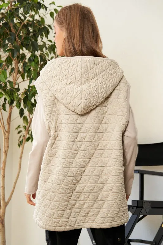 Davi & Dani Solid Long Sleeve Zipper Front Hoodie Jacket