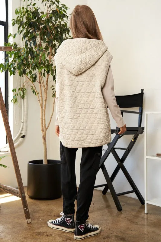 Davi & Dani Solid Long Sleeve Zipper Front Hoodie Jacket