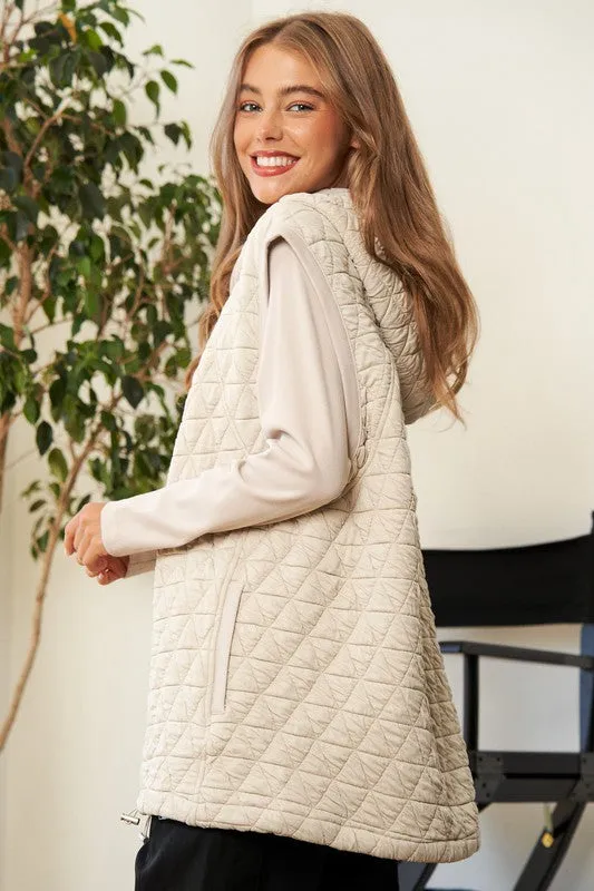 Davi & Dani Solid Long Sleeve Zipper Front Hoodie Jacket