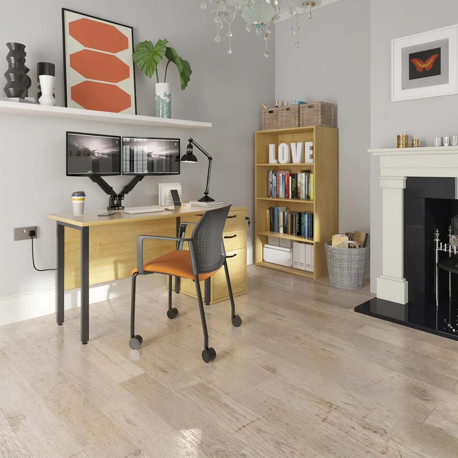 Desk high 3 drawer pedestal