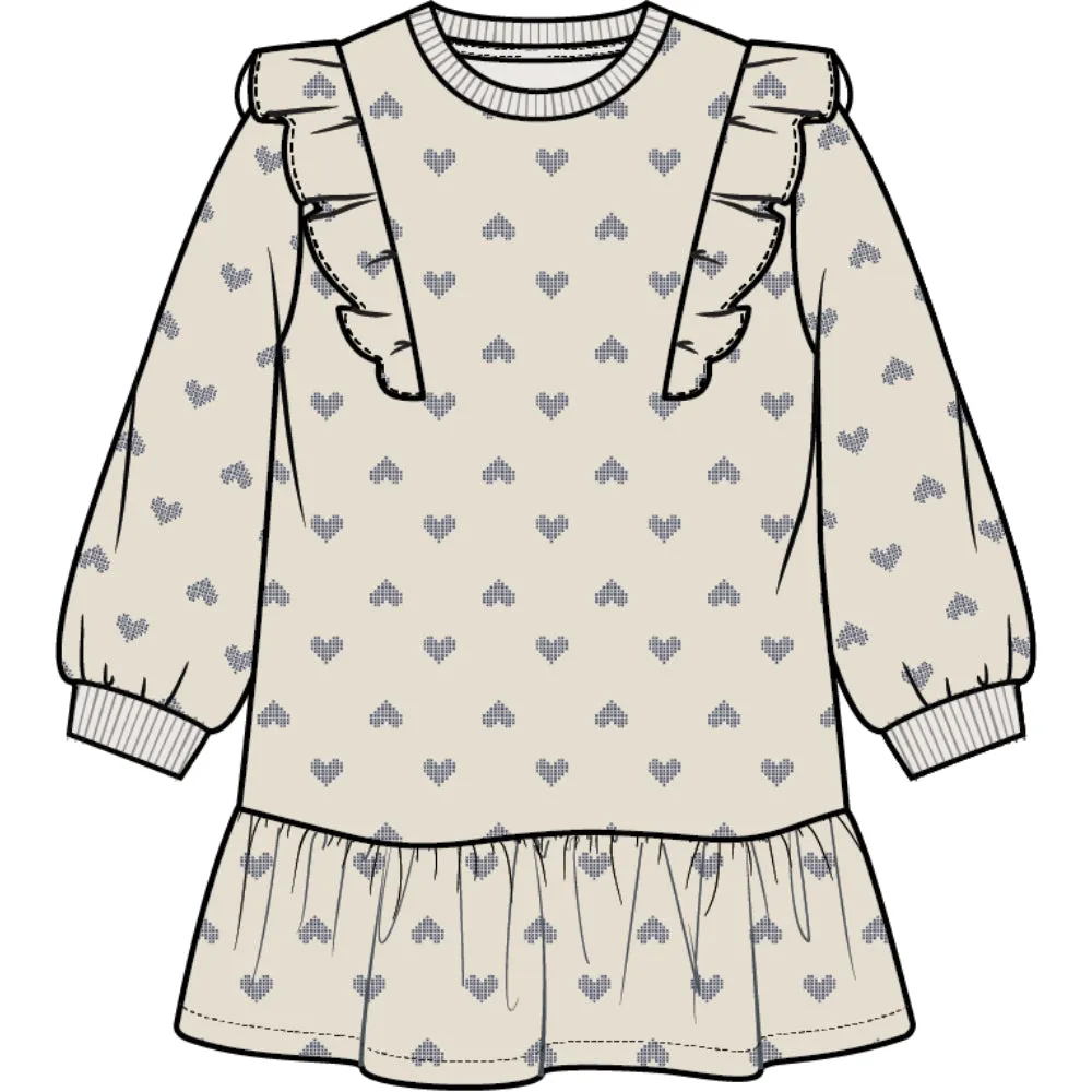 DRESS L/S KNIT - HEARTS