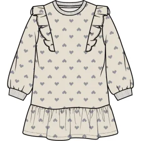 DRESS L/S KNIT - HEARTS