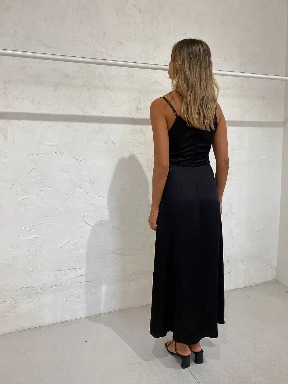 Ginia Sabrina Maxi Dress in Black