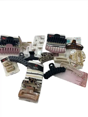 Hair Clips, Bag of 10 Packs, Assorted brands, sizes, styles, and colors