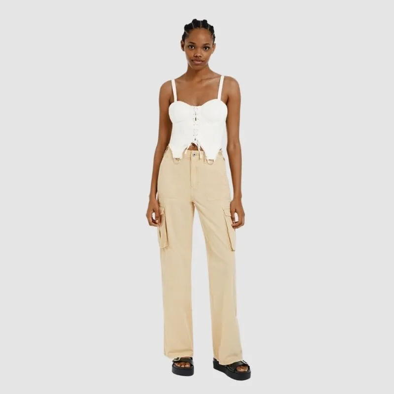 High Waist Casual Cargo Pants