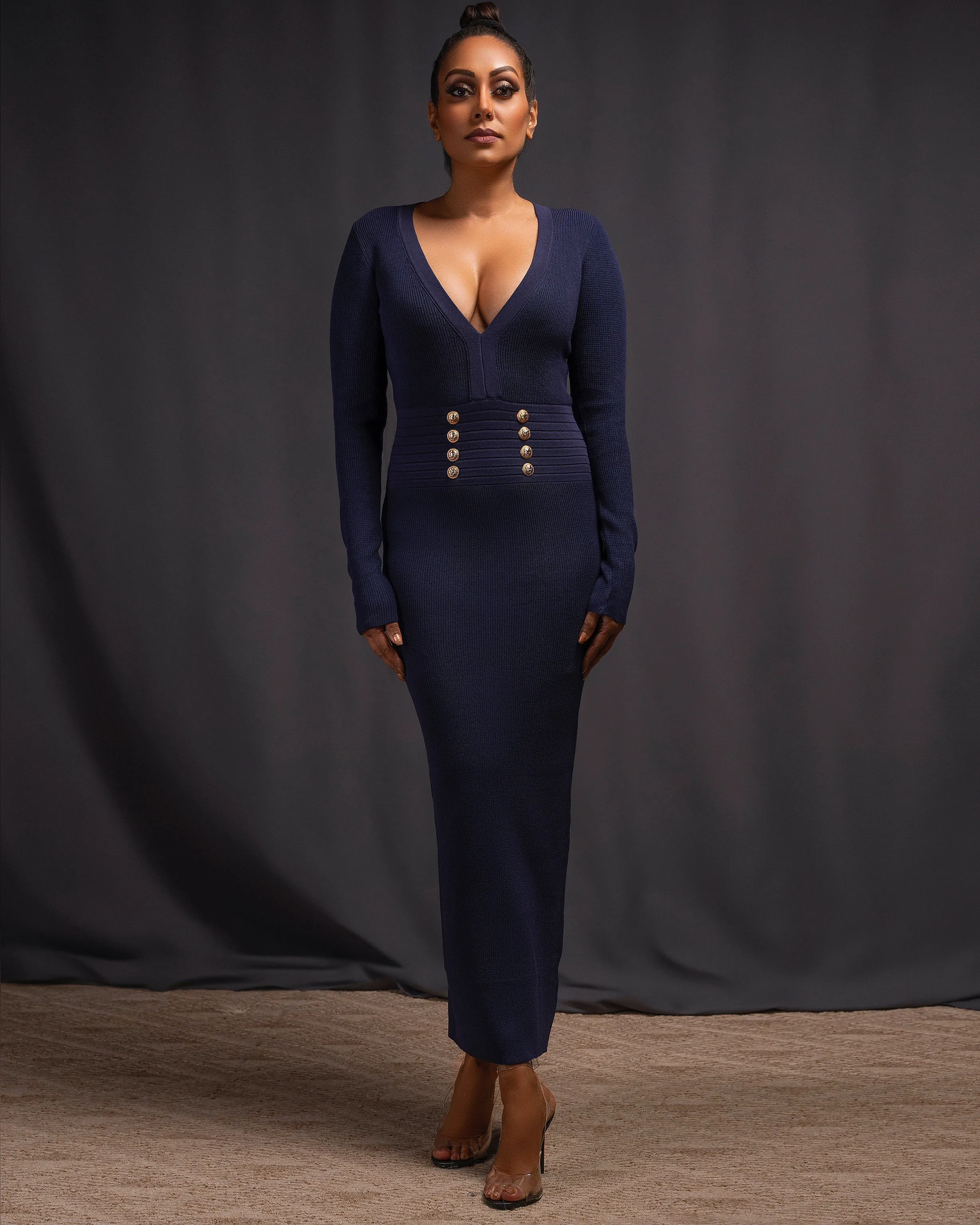 Lusine Knit Dress Blue