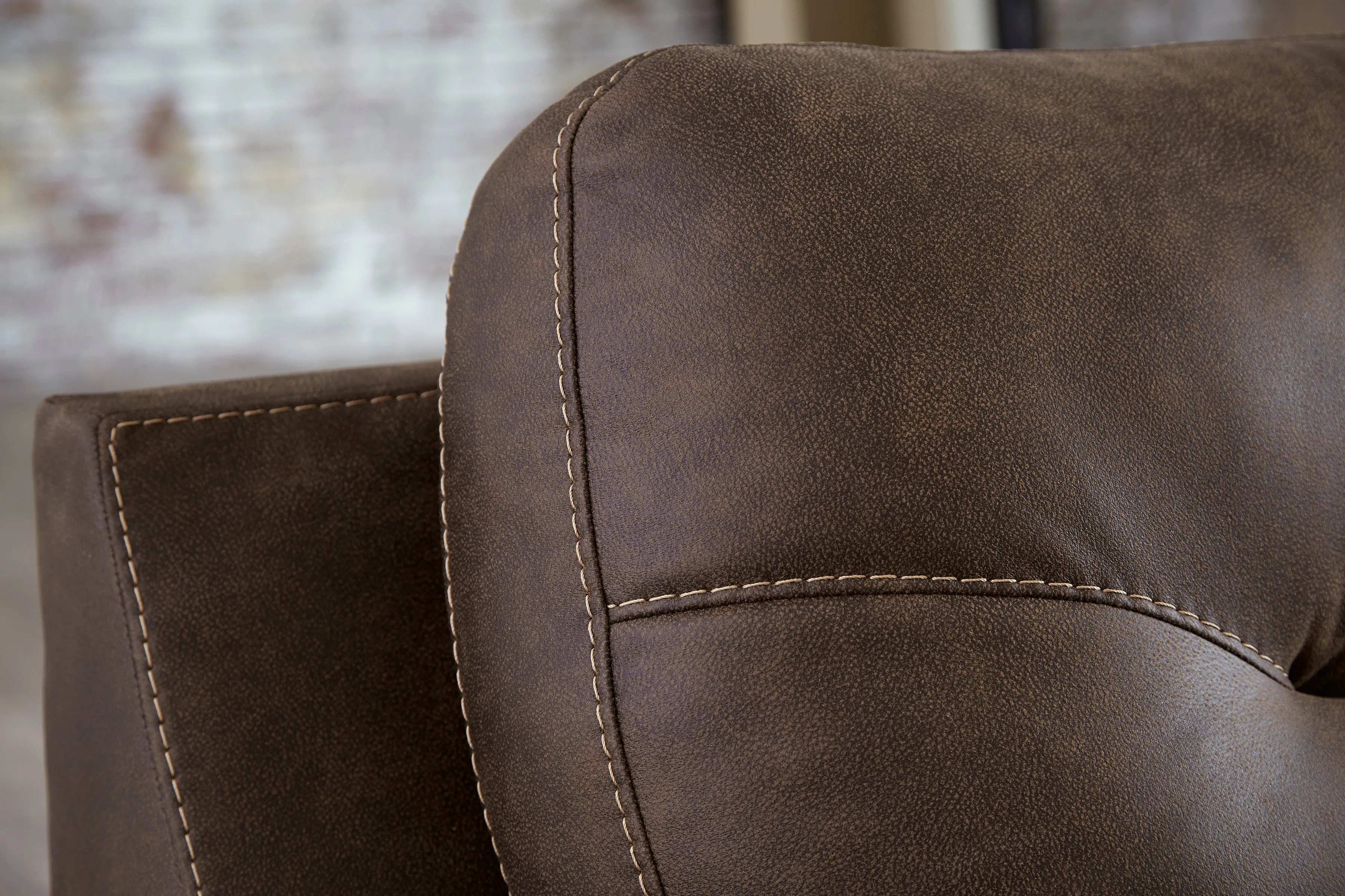 Maderla Walnut 2-Piece RAF Sectional