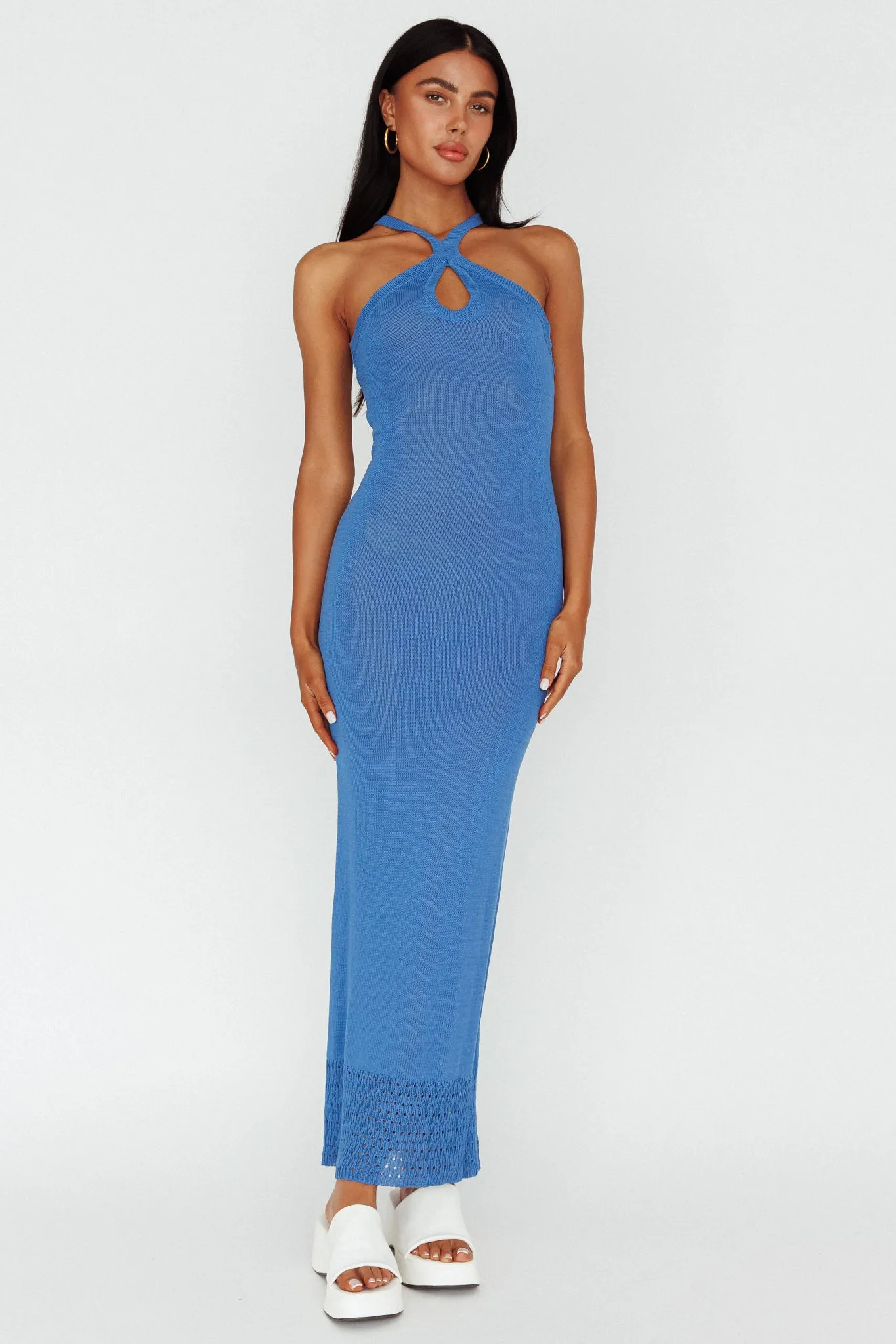 Nalu Keyhole Knit Maxi Dress Tide