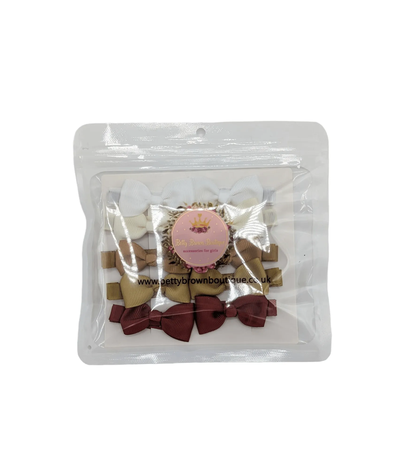 Neutral Pack of 10 My First 2 inch Bow Clips