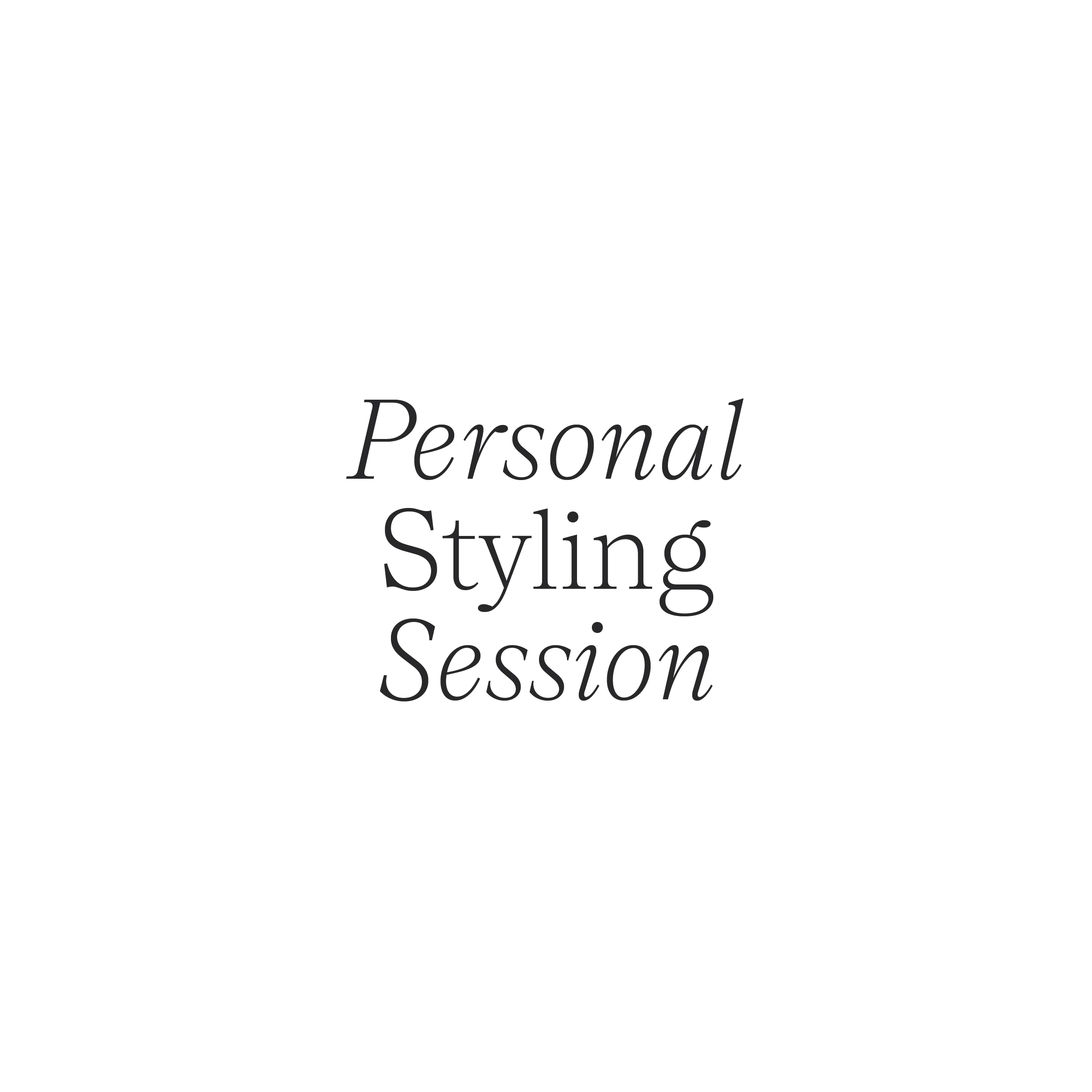 Personal Styling Session