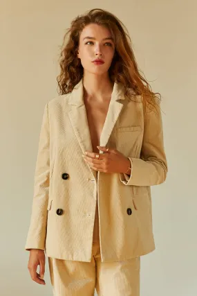 Pierre Corduroy Double Breasted Blazer by Crescent