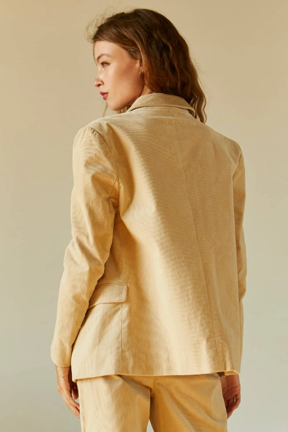 Pierre Corduroy Double Breasted Blazer by Crescent