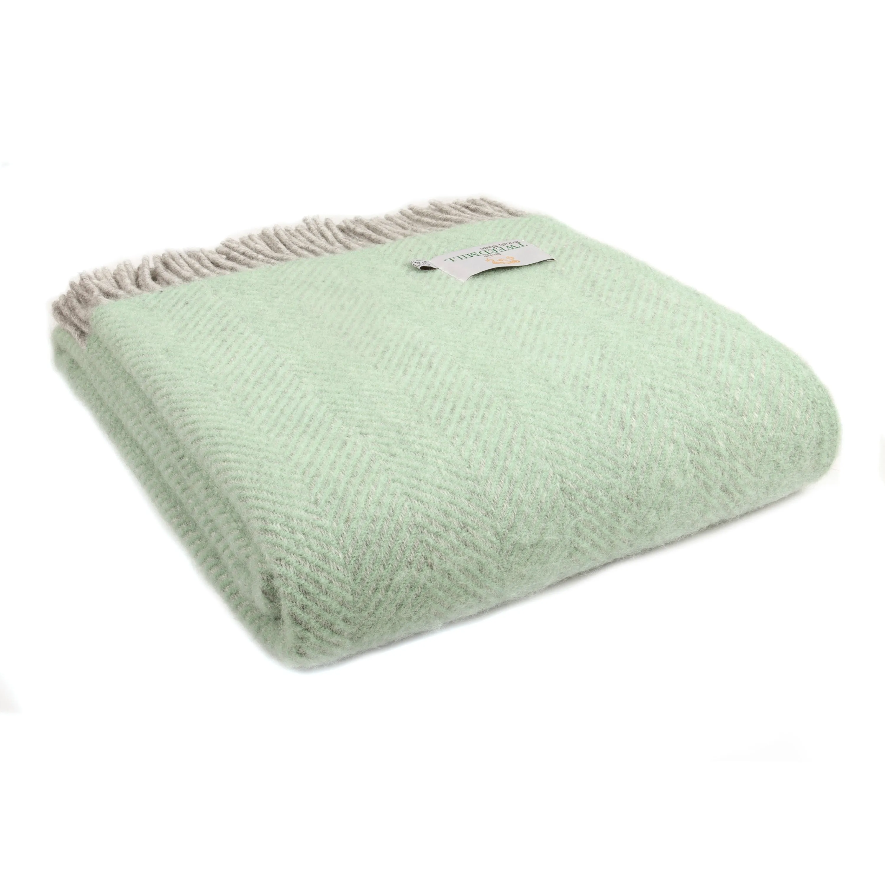 Pure Wool Herringbone Armchair Throw