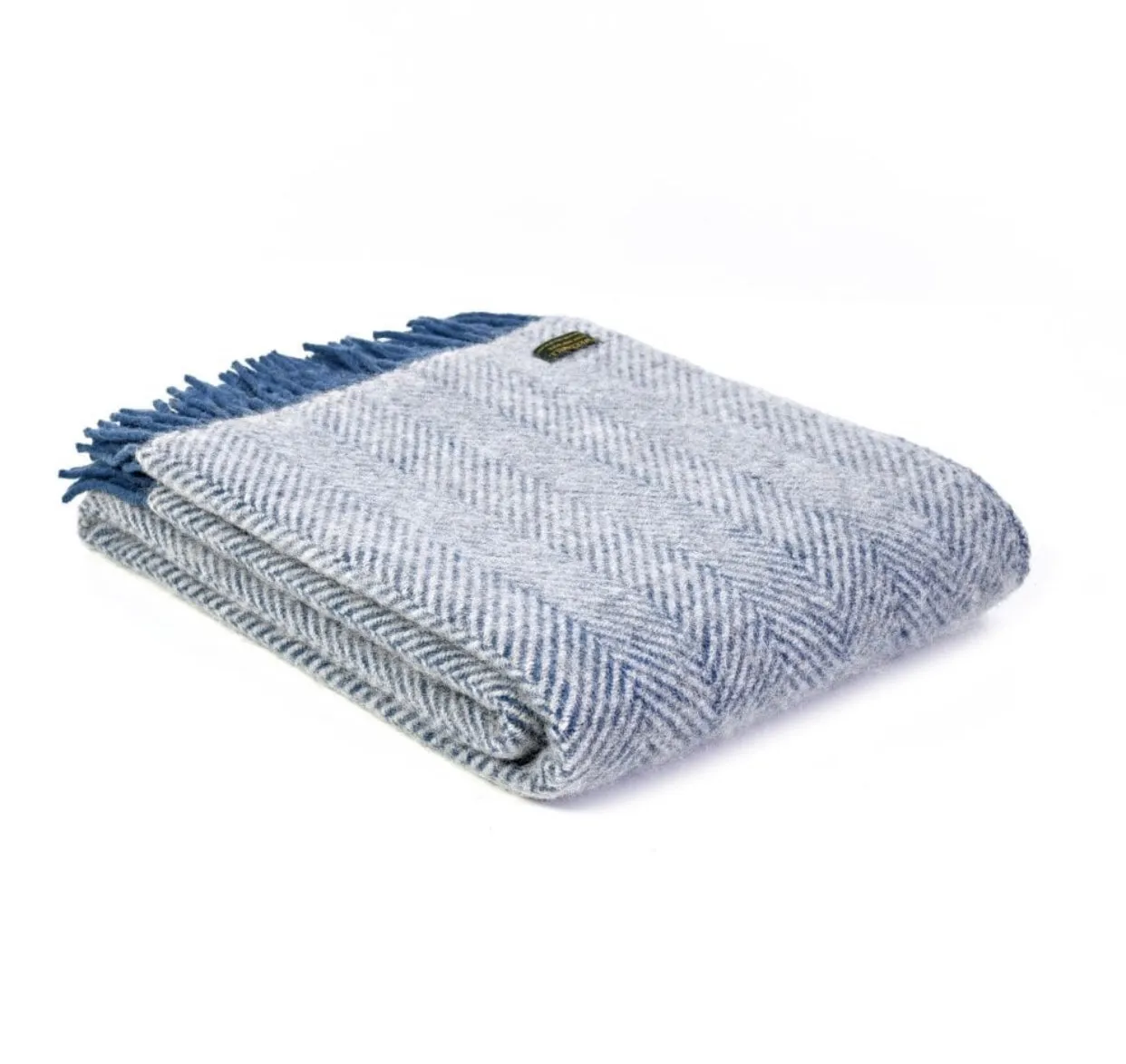 Pure Wool Herringbone Armchair Throw