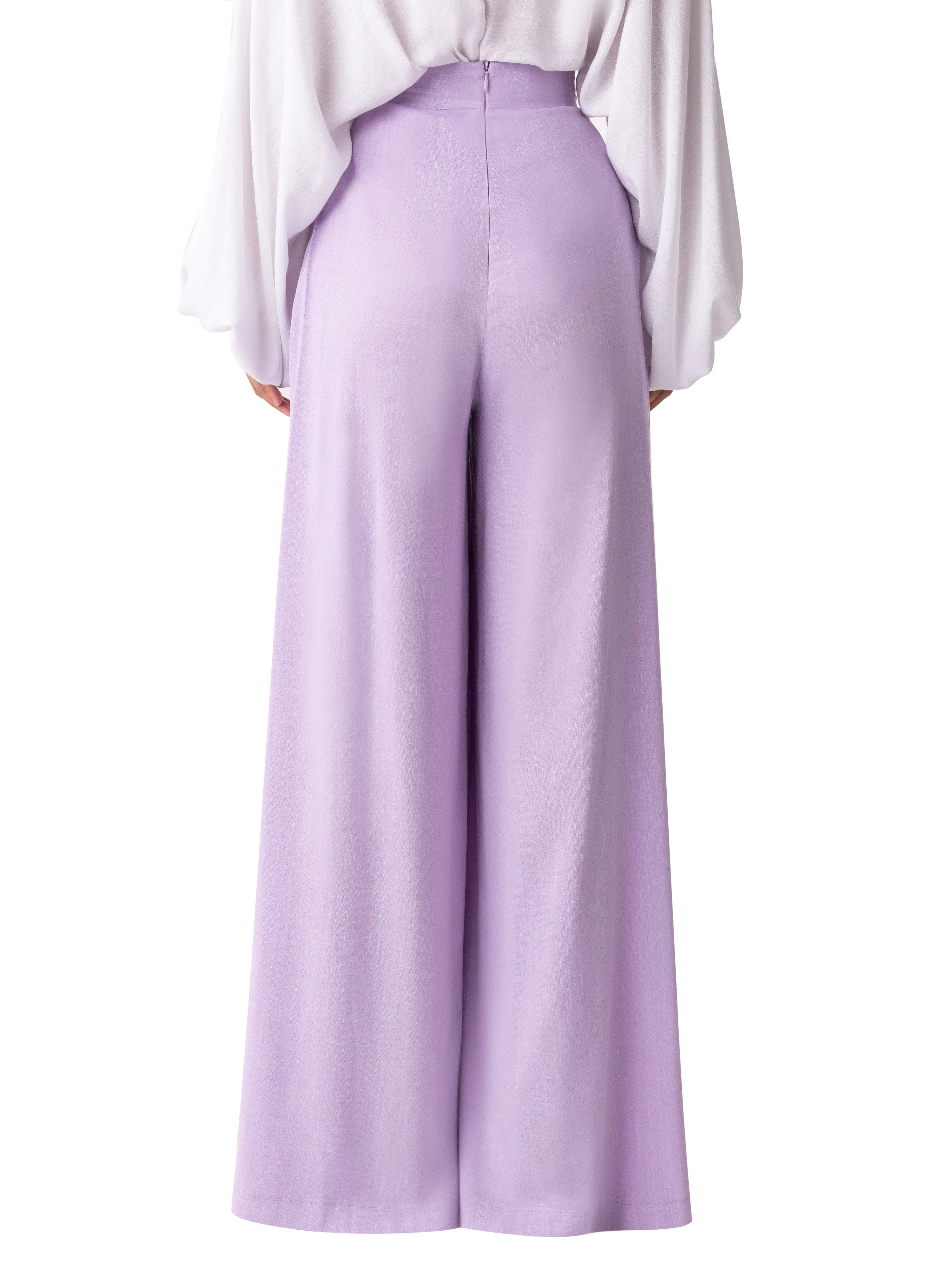 "Salvia" Lilac Wide Leg Pants