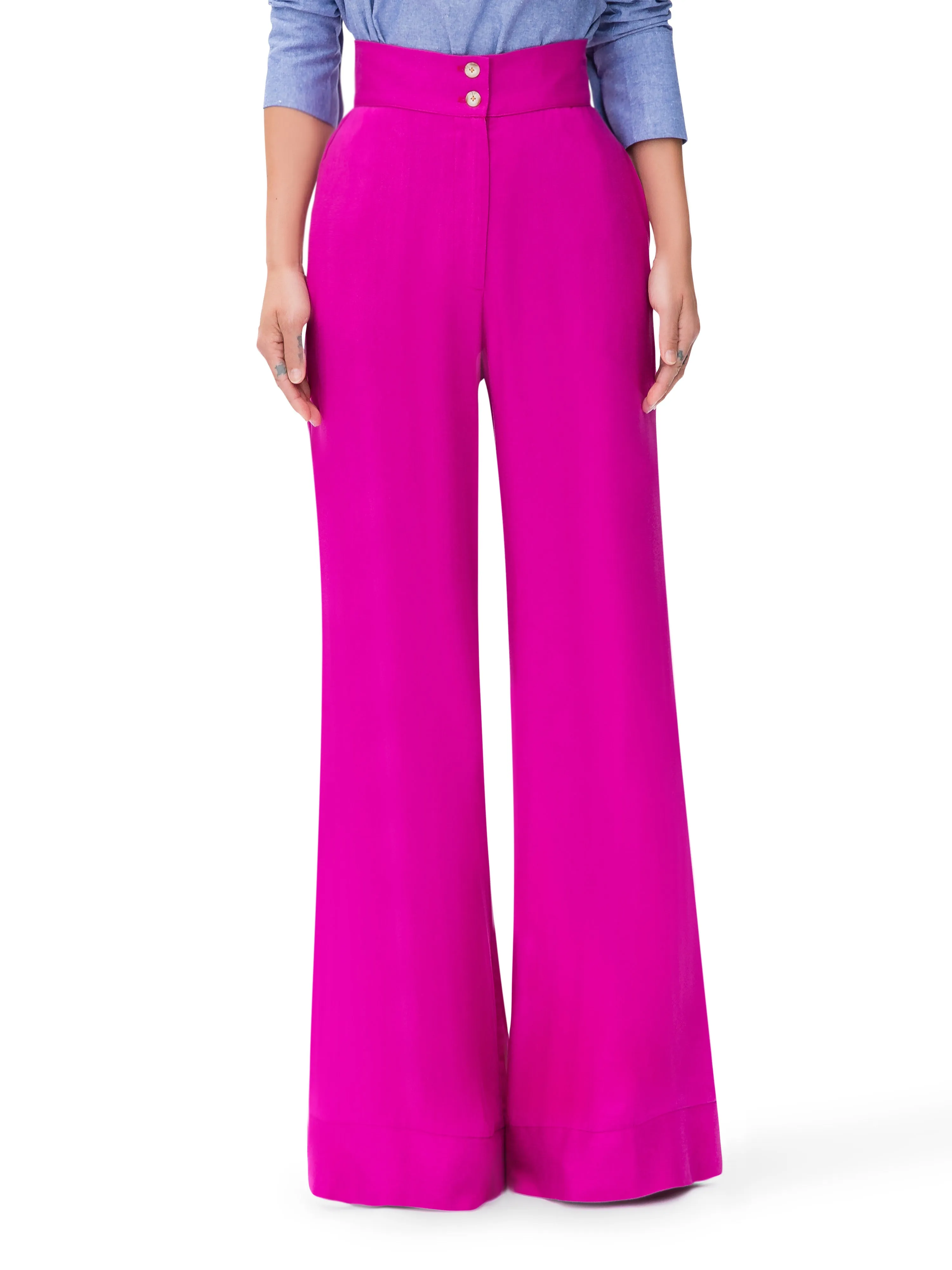 "Santiago"  Magenta High Waist Pants
