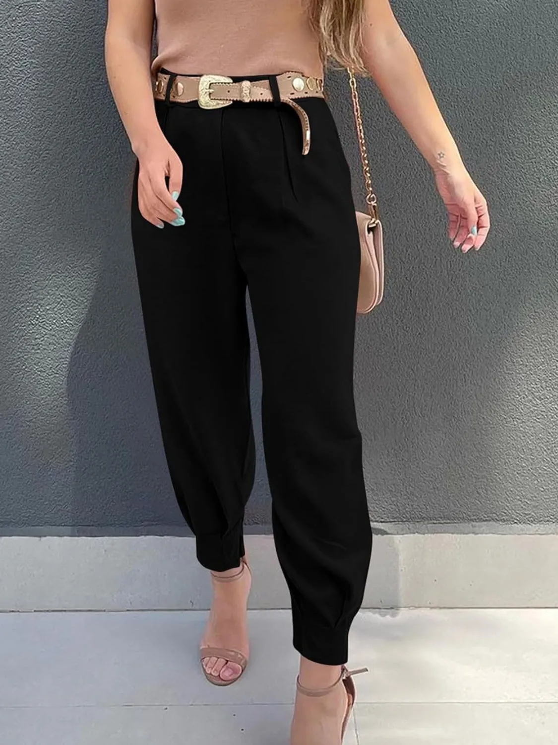 "School Daze" High Waist Cropped Pants