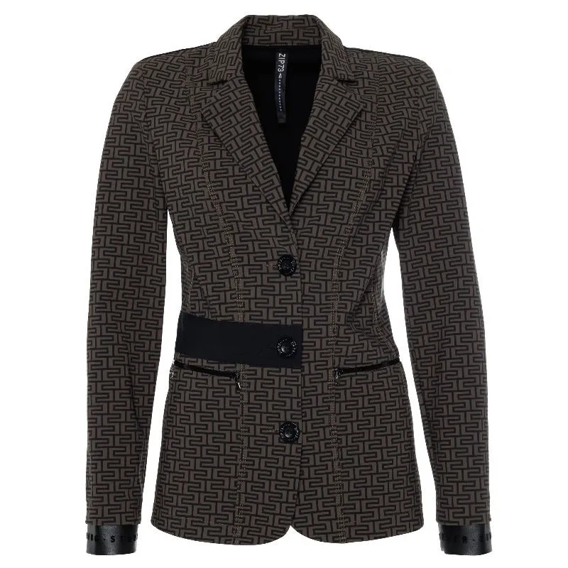 Taupe blazer Ritsjes Graphic