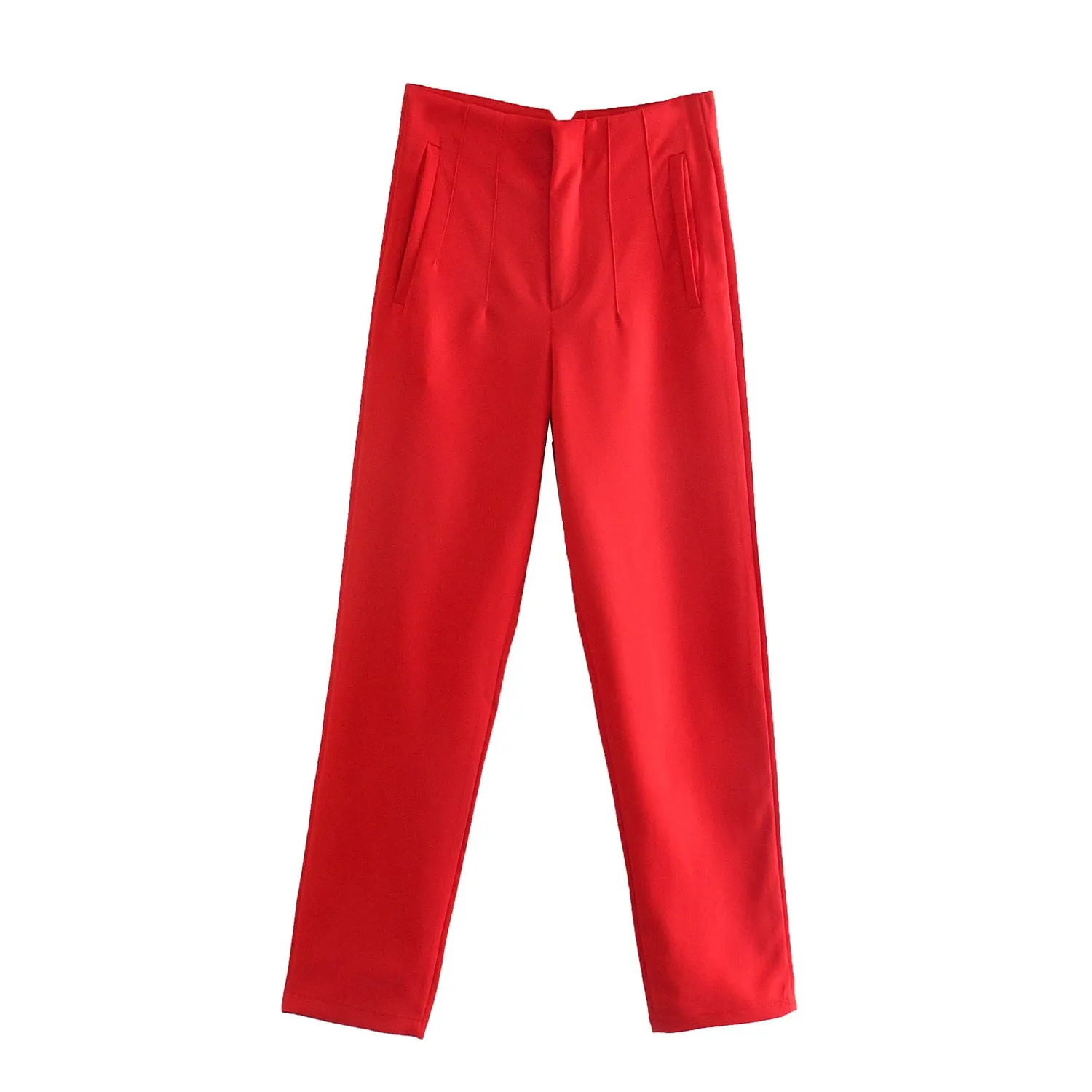 Trend4us Women’s High-Waisted Tapered Trousers