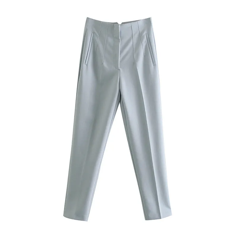 Trend4us Women’s High-Waisted Tapered Trousers