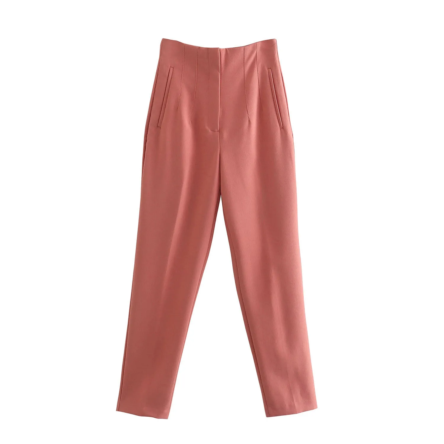 Trend4us Women’s High-Waisted Tapered Trousers
