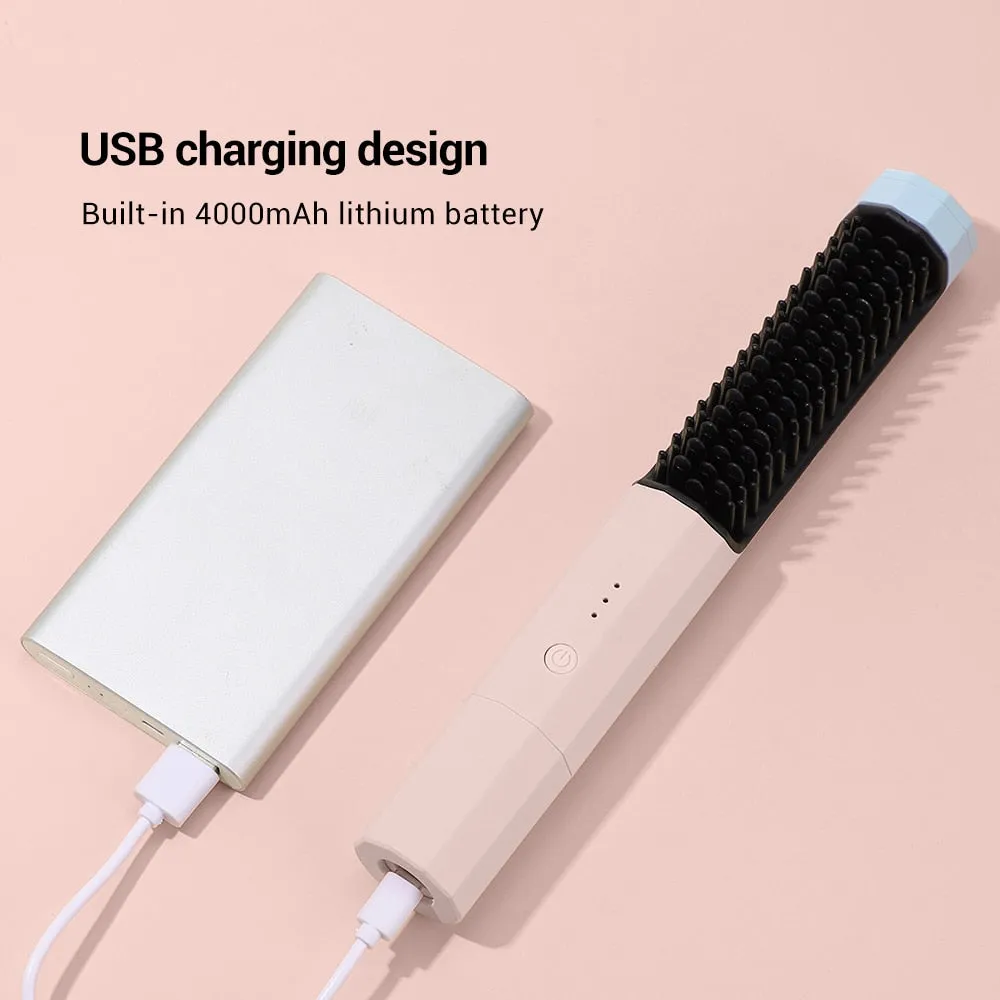 USB  Brush Straightening Hair Curling /Dryer  Styling Tool