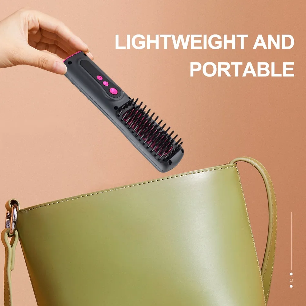USB  Brush Straightening Hair Curling /Dryer  Styling Tool